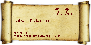 Tábor Katalin névjegykártya